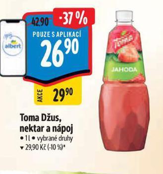 Albert Toma džus, nektar a nápoj nabídka