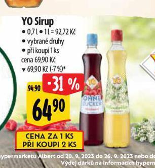 Albert Yo sirup nabídka