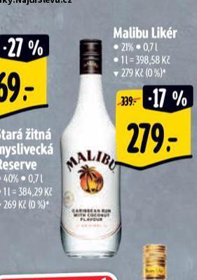 Albert Malibu likér nabídka