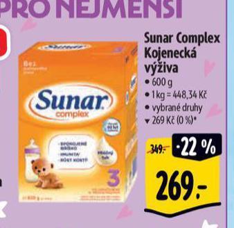 Albert Sunar kojenecká výživa nabídka