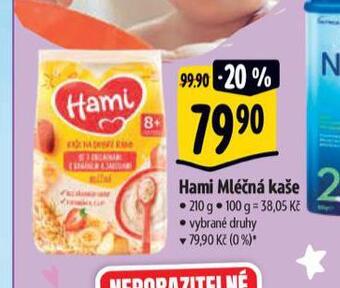 Albert Hami mléčná kaše nabídka