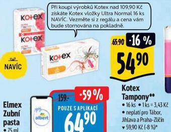 Albert Kotex tampony nabídka