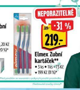Albert Elmex zubní kartáček nabídka