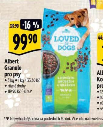 Albert Albert granule pro psy nabídka