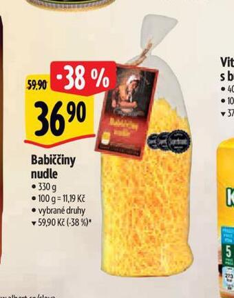 Albert Babiččiny nudle nabídka