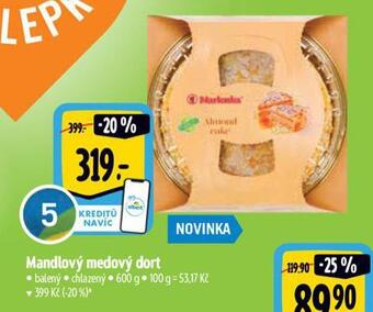 Albert Marlenka mandlový medový dort nabídka