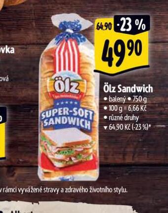 Albert Ölz super soft sandwich nabídka