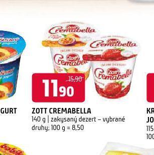 Terno Zott cremabella nabídka