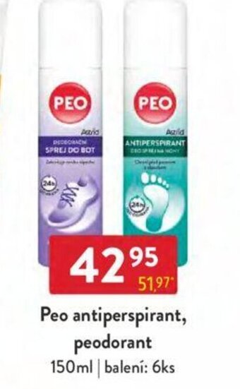 Qanto Peo antiperspirant, peodorant 150ml nabídka