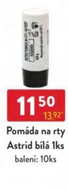 Qanto Pomáda na rty Astrid bílá 1ks nabídka