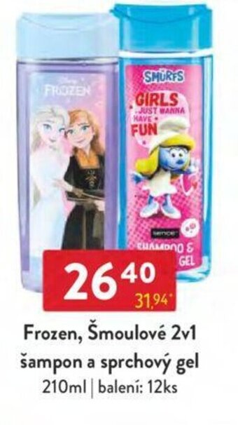 Qanto Frozen, Šmoulové 2v1 šampon a sprchový gel 210ml nabídka