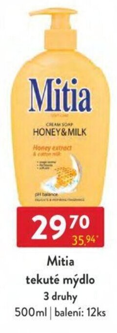 Qanto Mitia tekuté mýdlo 3 druhy 500ml nabídka
