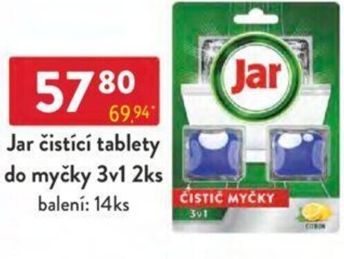 Qanto Jar čistící tablety do myčky 3v1 2ks nabídka