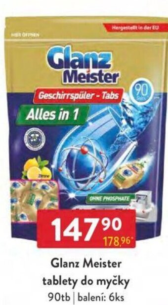 Qanto Glanz Meister tablety do myčky 90tb nabídka