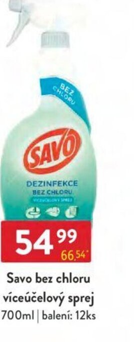 Qanto Savo bez chloru víceúčelový sprej 700ml nabídka