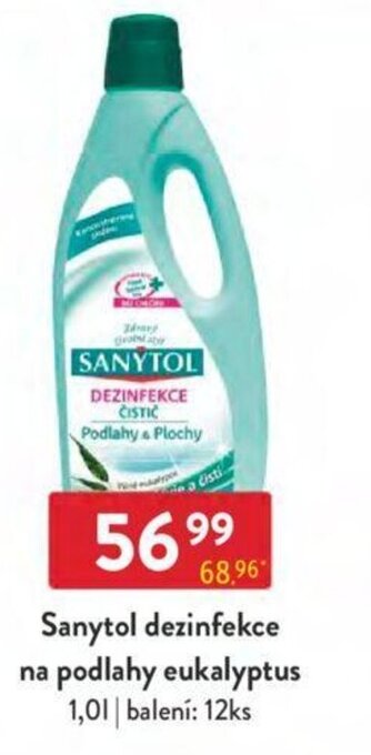 Qanto Sanytol dezinfekce na podlahy eukalyptus 1,0L nabídka