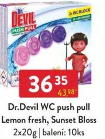 Qanto Dr.Devil WC push pull Lemon fresh, Sunset Bloss nabídka