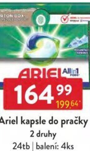 Qanto Ariel kapsle do pračky 2 druhy nabídka