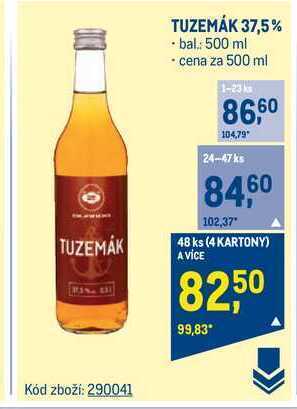 Makro Tuzemák 37,5% 500 ml nabídka