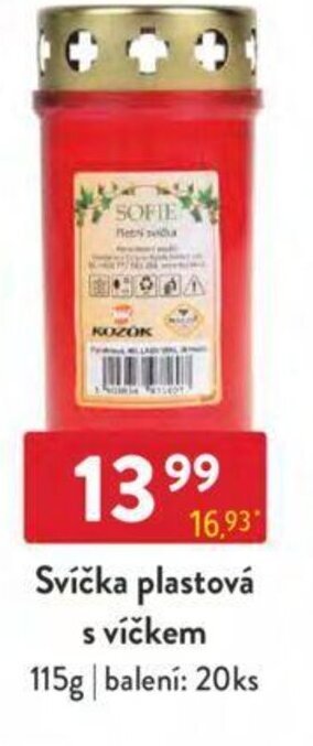 Qanto Svíčka plastová s víčkem 115g nabídka