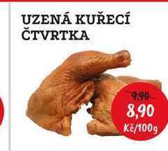 RABBIT řeznictví Uzená kuřecí čtvrtka 100g nabídka