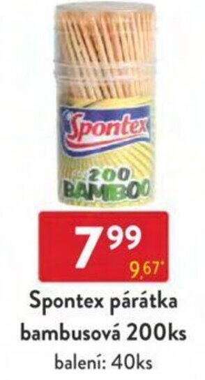 Qanto Spontex párátka bambusová 200ks nabídka