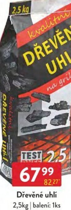 Qanto Dřevěné uhlí 2,5kg nabídka