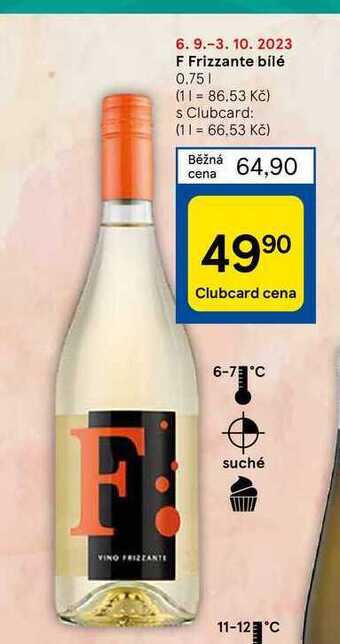 Tesco F frizzante bílé 0.75 1 nabídka