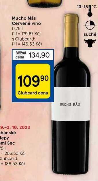 Tesco Mucho más červené víno 0,75 1 nabídka