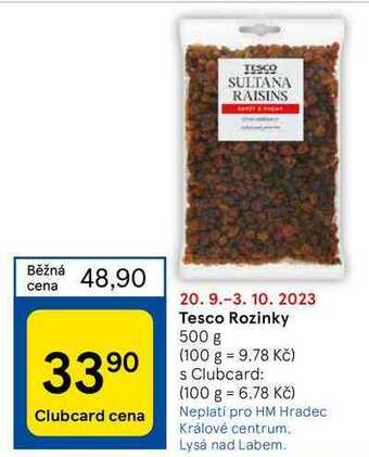 Tesco Tesco rozinky 500 g nabídka