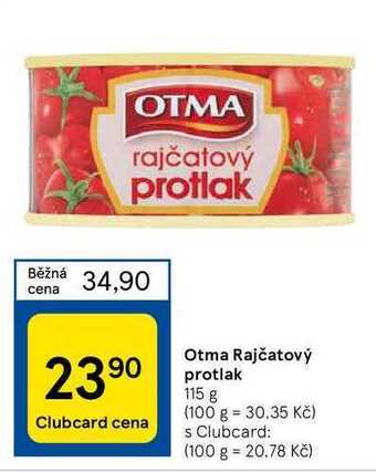 Tesco Otma rajčatový protlak 115 g nabídka