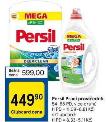 Tesco Persil prací prostředek 54-88 pd nabídka