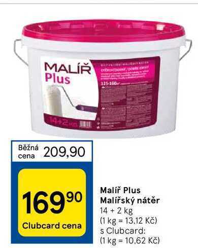 Tesco Malíř plus malířský nátěr 14 + 2 kg nabídka