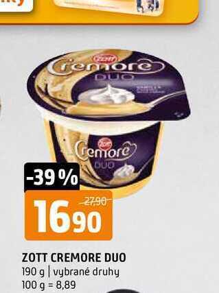 Terno Zott cremore duo 190 g nabídka