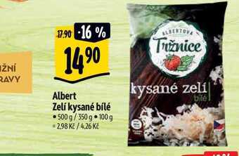 Albert Albert zelí kysané bílé 500 g/350 g nabídka