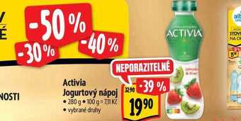Albert Activia jogurtový nápoj • 280 g nabídka