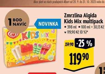 Albert Zmrzlina algida kids mix multipack 398 ml nabídka