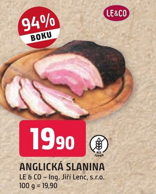 Trefa ANGLICKÁ SLANINA LE & CO nabídka