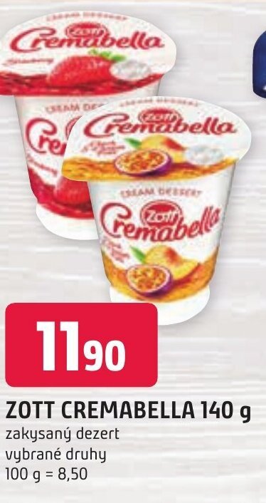 Trefa ZOTT CREMABELLA 140 g nabídka