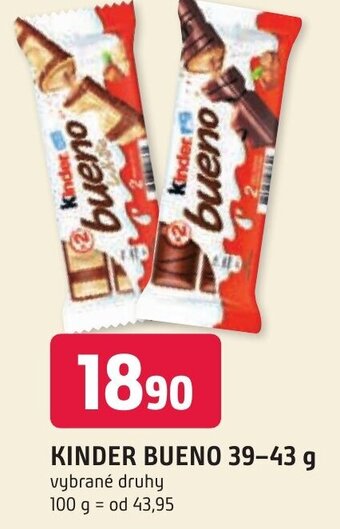 Trefa KINDER BUENO 39-43 g nabídka