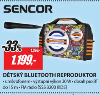 Planeo Elektro Sencor Dětský bluetooth reproduktor nabídka