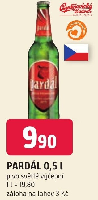 Trefa PARDÁL 0,5L nabídka