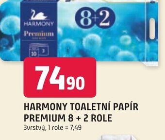 Trefa HARMONY TOALETNÍ PAPÍR PREMIUM 8 + 2 ROLE nabídka