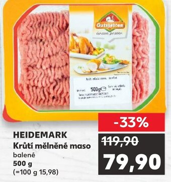 Kaufland HEIDEMARK Krůtí mělněné maso balené nabídka