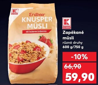 Kaufland Zapékané müsli nabídka