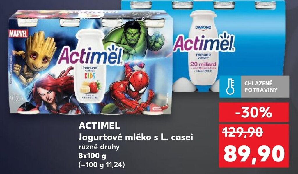 Kaufland ACTIMEL Jogurtové mléko s L. casei různé druhy nabídka
