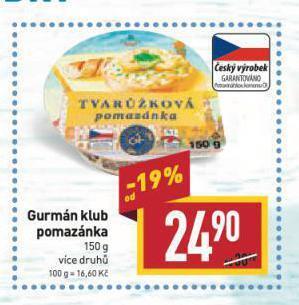 Billa Gurmán klub pomazánka nabídka