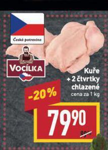 Billa Kuře + 2 čtvrtky nabídka