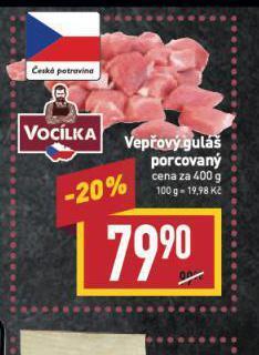 Billa Vepřový guláš nabídka