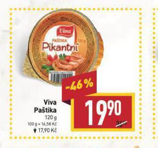 Billa Viva paštika nabídka